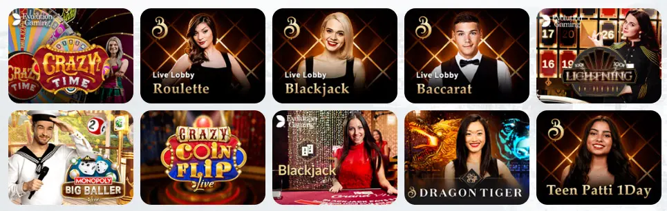 Jeux de casino en direct GRATOWIN CASINO