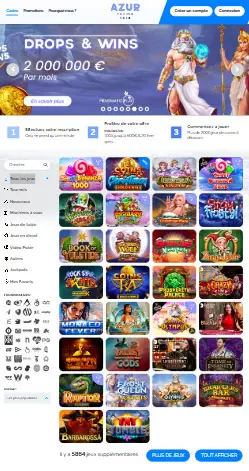 l'application et interface GRATOWIN CASINO